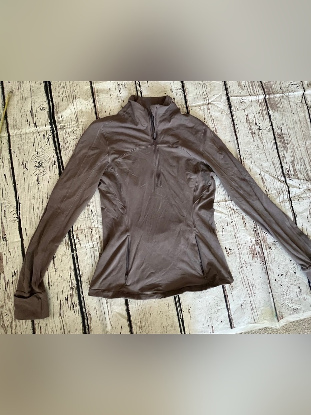 Lululemon Women's Quarter-Zip Long Sleeve Top - Taupe
